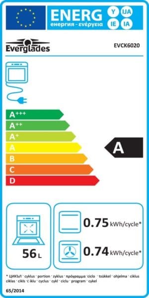 Everglades EVCK6020 - Gasfornuis - Mat Zwart - Afbeelding 3