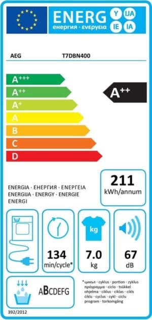 AEG T7DBN400 - 7000 serie - SensiDry - Warmtepompdroger - Afbeelding 3