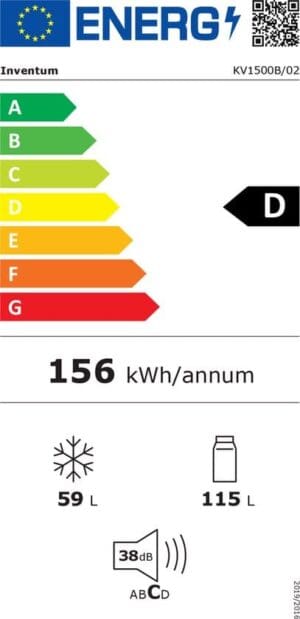 Inventum KV1500B - Vrijstaande koel-vriescombinatie - Afbeelding 3