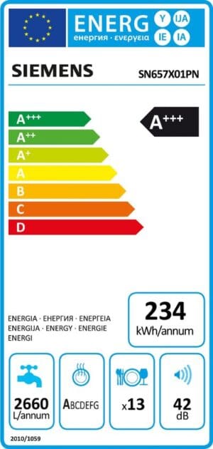 Siemens SN657X01PN iQ500 - Inbouw vaatwasser - Afbeelding 9