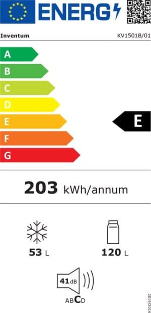 Inventum KV1501B - Vrijstaande koel-vriescombinatie - Afbeelding 3