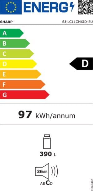 Sharp SJLC11CMXIDEU - kastmodel koelkast - No Frost - Afbeelding 3