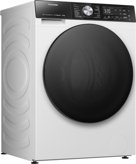 Hisense Wasmachine WF5S1043BW - 10.5kg - A-Klasse - StoomFunctie - ConnectLife - 72dB (A) - Audiosignaal - Koud wassen 15 °C - Afbeelding 6