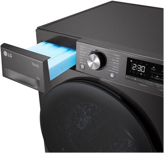 LG RH90V9LVEN wasdroger - 9 kg, C, Dual inverter heatpump, 62 dBA, 14 programma's - Afbeelding 5