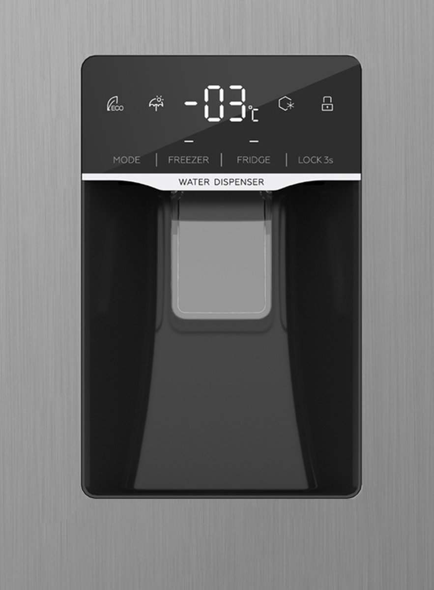 Exquisit SBS146-WS-040ES - Amerikaanse koelkast - Waterdispenser - Afbeelding 6