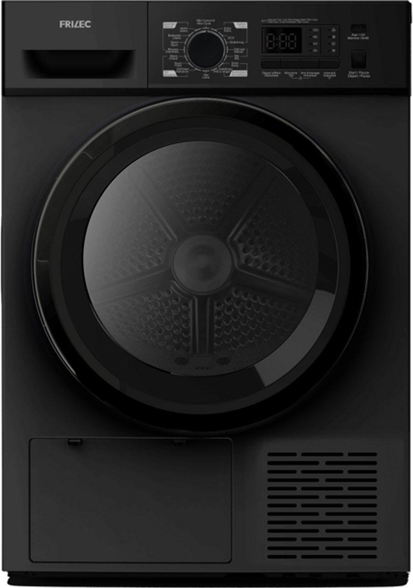 Frilec KOBLENZ9882TWP-030B -Warmtepompdroger - 9 Kilo - 5 Jaar Garantie - Zwart