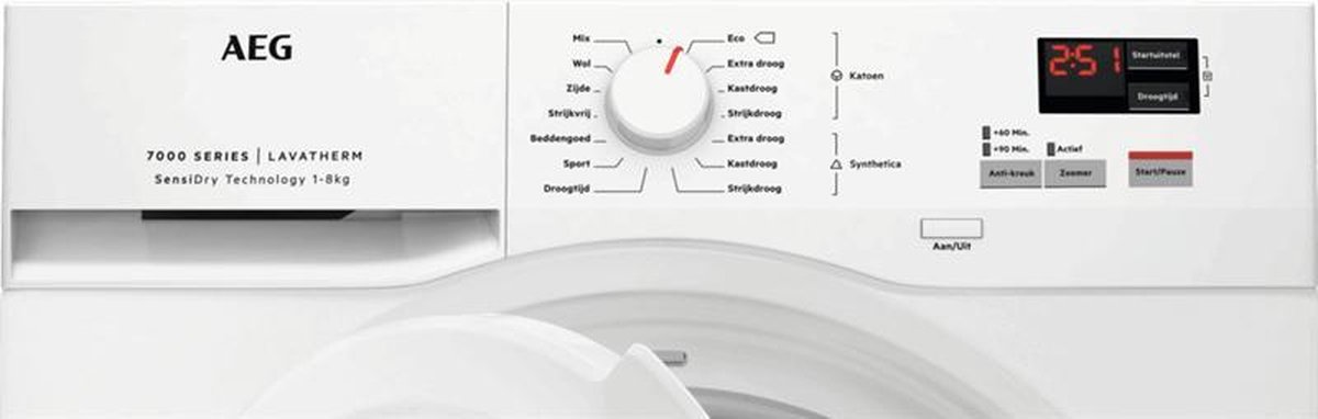 AEG T7DBAACHEN Sensidry Warmtepomp Wasdroger - 8KG - A++ - Afbeelding 5