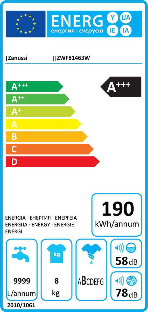 Zanussi ZWF81463W - Wasmachine - Afbeelding 3