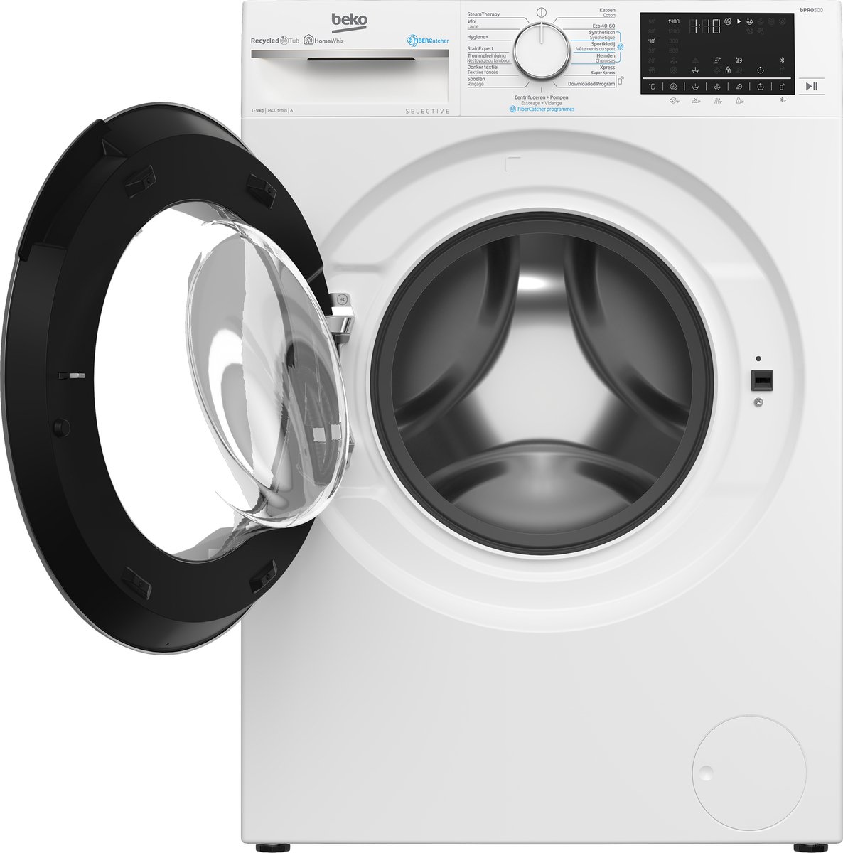Beko B5WT594189W2 wasmachine Voorbelading 9 kg 1400 RPM Wit - Afbeelding 4