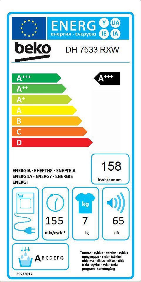 Beko DH7533RXW warmtepompdroger - Afbeelding 3