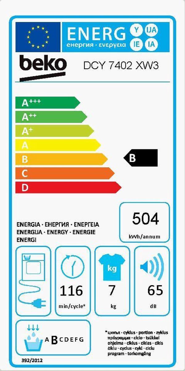 Beko DCY7402XW3 Condensdroger – 7 kg - Afbeelding 3