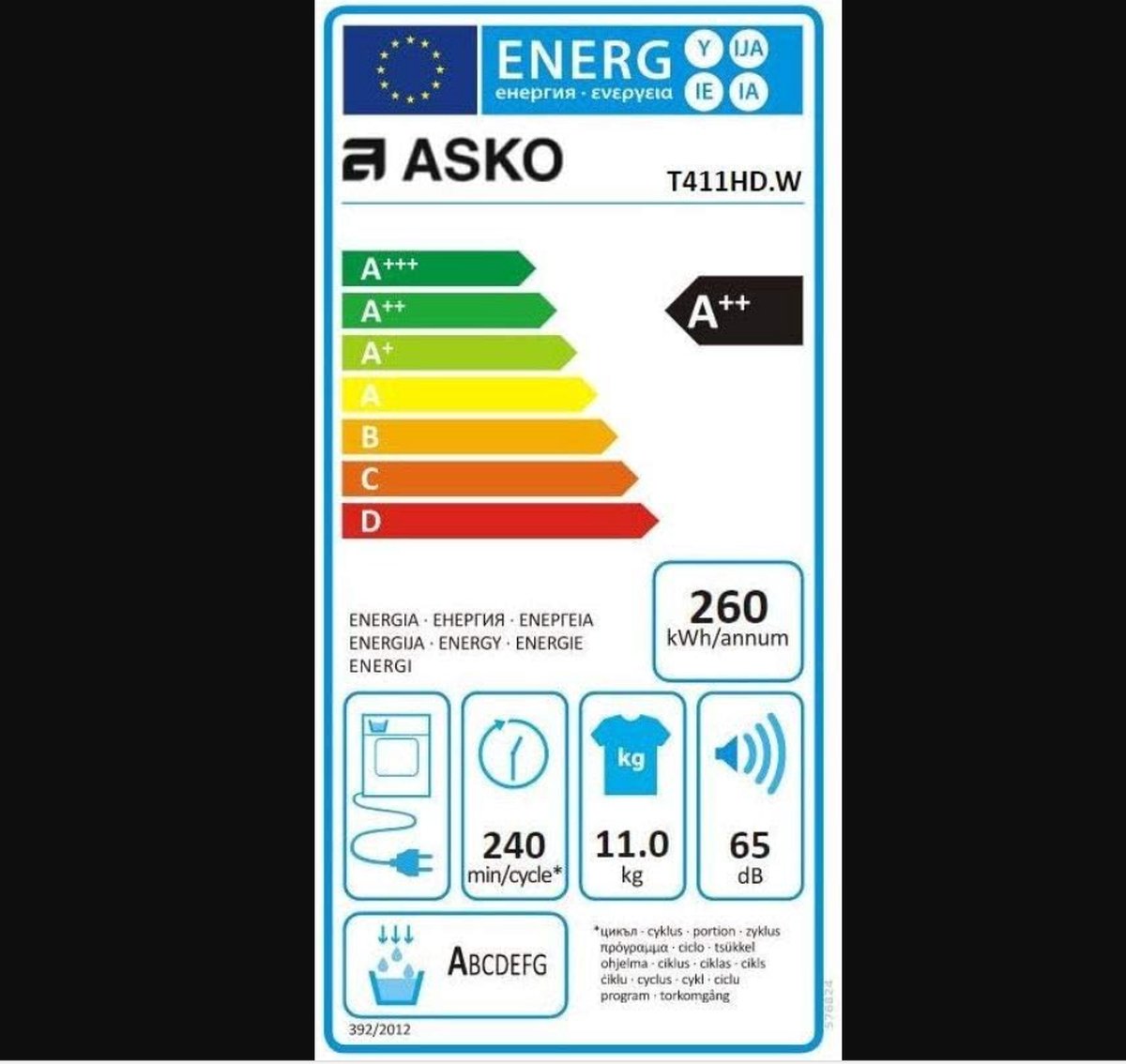 Asko T411HD.W Warmtepompdroger – 11 kg - Afbeelding 2