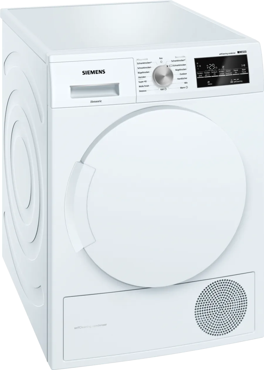 Siemens iQ500 WT43W460NL warmtepompdroger 8 kg wit vrijstaand