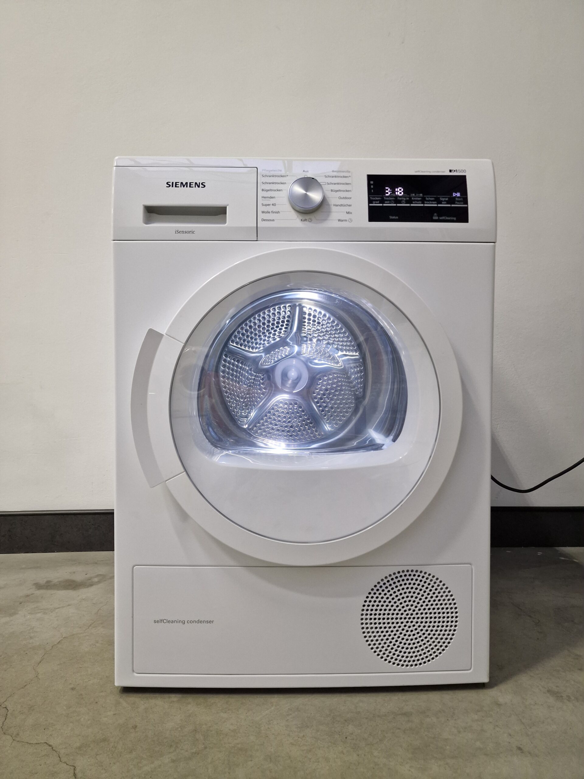 Siemens iQ500 WT43W460NL warmtepompdroger 8 kg wit vrijstaand