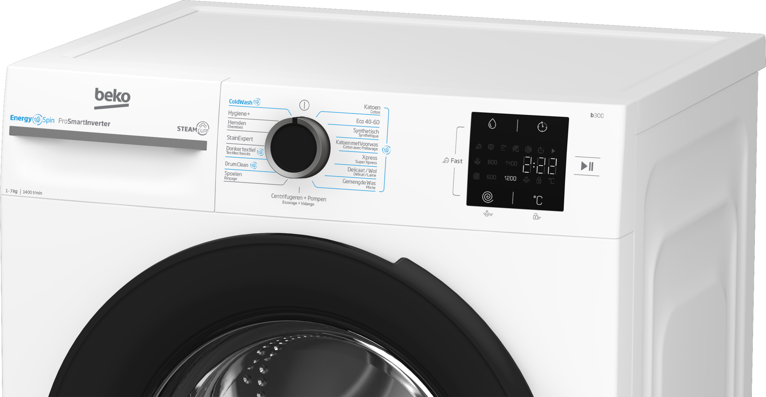 Beko BM3WFU3741W wasmachine 7 kg wit