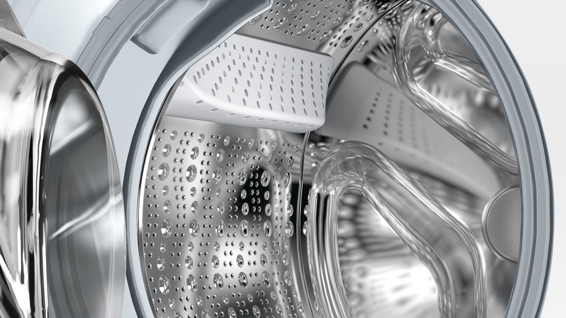 Siemens WM16W592NL iQ700 wasmachine met iQdrive motor, 9 kg laadvermogen en 1600 rpm centrifuge in witte uitvoering.