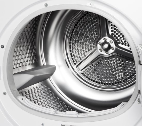 Beko DPU7380X warmtepompdroger met 7 kg laadvermogen, energieklasse A++ en warmtepomptechnologie in witte uitvoering.