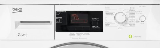 Beko DPU7380X warmtepompdroger met 7 kg laadvermogen, energieklasse A++ en warmtepomptechnologie in witte uitvoering.