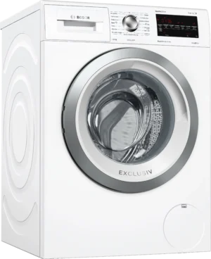 Bosch Serie 6 WAT28491NL wasmachine met EcoSilence Drive motor, ActiveWater Plus en 8 kg laadvermogen in witte uitvoering.