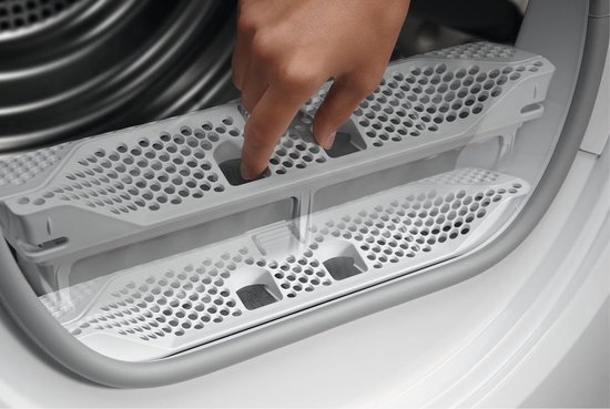 AEG TR838A2B warmtepompdroger uit de 8000 AbsoluteCare serie met 8 kg laadvermogen, MixDry en SensiDry technologie in witte uitvoering.