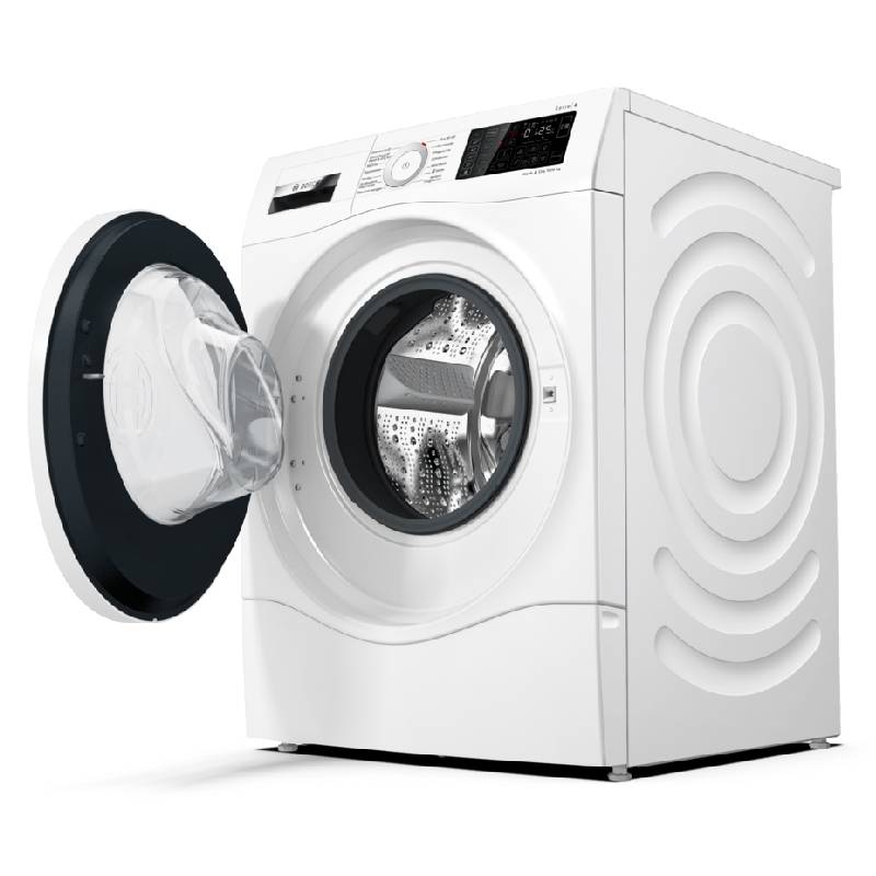 Bosch Serie 6 WDU28512 was-droogcombinatie met AutoDry, Home Connect en 10 kg wascapaciteit plus 6 kg droogcapaciteit in witte uitvoering.