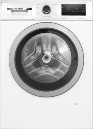 Bosch Serie 4 WAN282EK wasmachine met SpeedPerfect, EcoSilence Drive motor, ActiveWater Plus en 8 kg laadvermogen in witte uitvoering.
