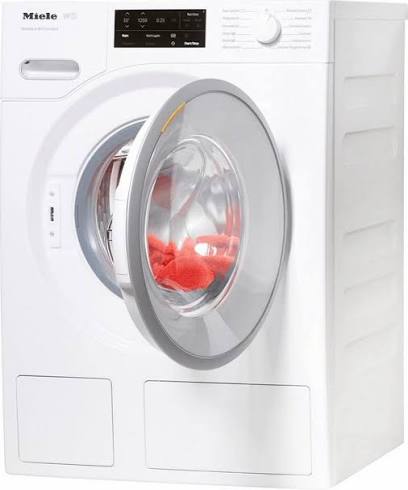 Miele W1 WWE660 WCS TDos & WiFi wasmachine met TwinDos automatische dosering, Miele@home WiFi, ProfiEco motor en 8 kg laadvermogen in lotuswitte uitvoering.