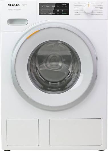 Miele W1 WWE660 WCS TDos & WiFi wasmachine met TwinDos automatische dosering, Miele@home WiFi, ProfiEco motor en 8 kg laadvermogen in lotuswitte uitvoering.