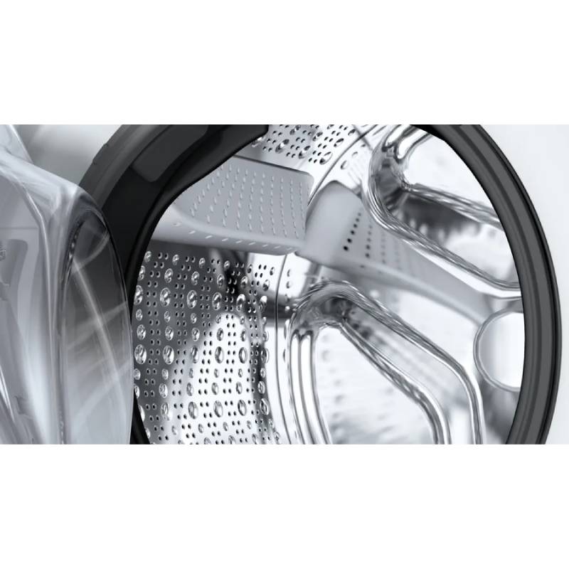 Bosch Serie 8 WAV28MV3 wasmachine met 4D Wash System, EcoSilence Drive motor, SpeedPerfect en 9 kg laadvermogen in witte uitvoering.