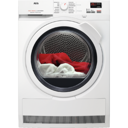 AEG 7000 ProSense T7DB46570 warmtepompdroger met ProSense®, ÖKOFlow-filter, Inverter motor en 7 kg laadvermogen in witte uitvoering.