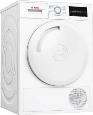 De Bosch Serie 6 WTW8444ENL warmtepompdroger met 7 kg laadvermogen, SelfCleaning Condenser, AutoDry en energieklasse A+++. Energiezuinig, stil en ideaal voor dagelijks gebruik.
