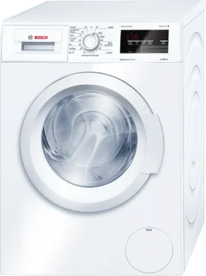 Bosch Serie 6 WNAT323471 wasmachine met EcoSilence Drive motor, VarioPerfect, ActiveWater Plus, VarioTrommel, AquaStop en 7 kg laadvermogen in witte uitvoering.