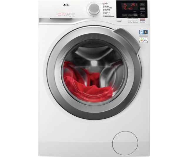 AEG 6000 ProSense L6FBKOLN wasmachine met ProSense®, SoftPlus, ÖKOInverter motor, AquaControl en 8 kg laadvermogen in witte uitvoering.