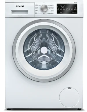 Siemens iQ500 WM14T463NL wasmachine met iQdrive motor, speedPack L, waterPerfect Plus, waveTrommel, AquaStop en 8 kg laadvermogen in witte uitvoering.