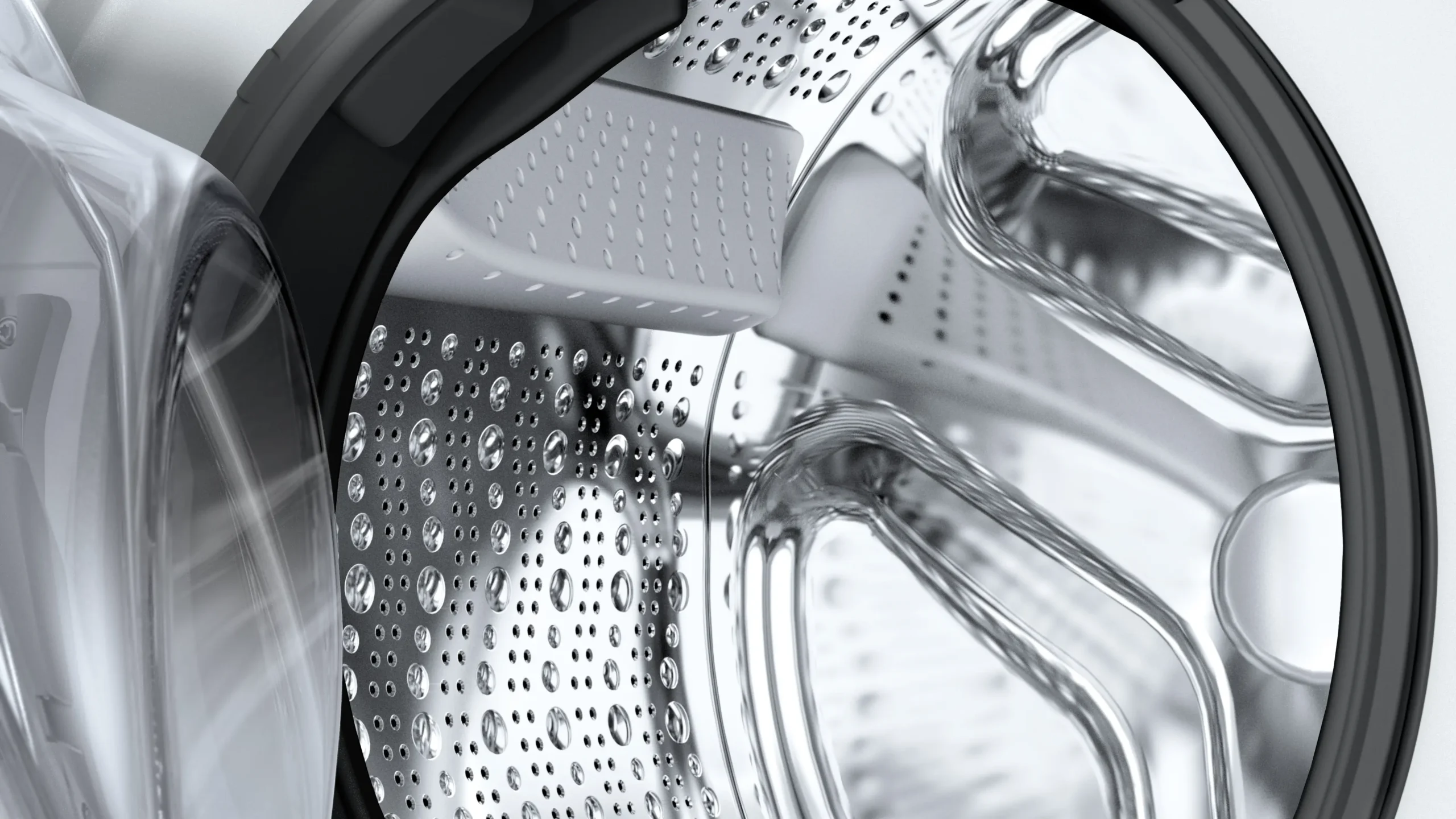 Siemens iQ300 WM14NK93 wasmachine met iQdrive motor, waterPerfect Plus, speedPack L, softTrommel, aquaStop en 8 kg laadvermogen in witte uitvoering.