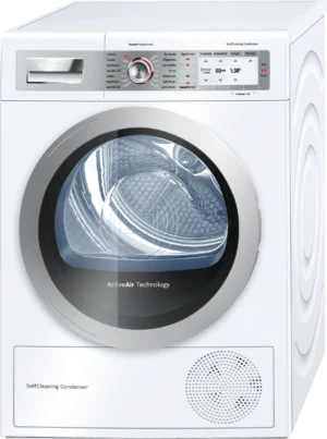 Bosch HomeProfessional WTY88701 warmtepompdroger met SelfCleaning Condenser, AutoDry, SensitiveDrying System, TFT-display en 8 kg laadvermogen in witte uitvoering