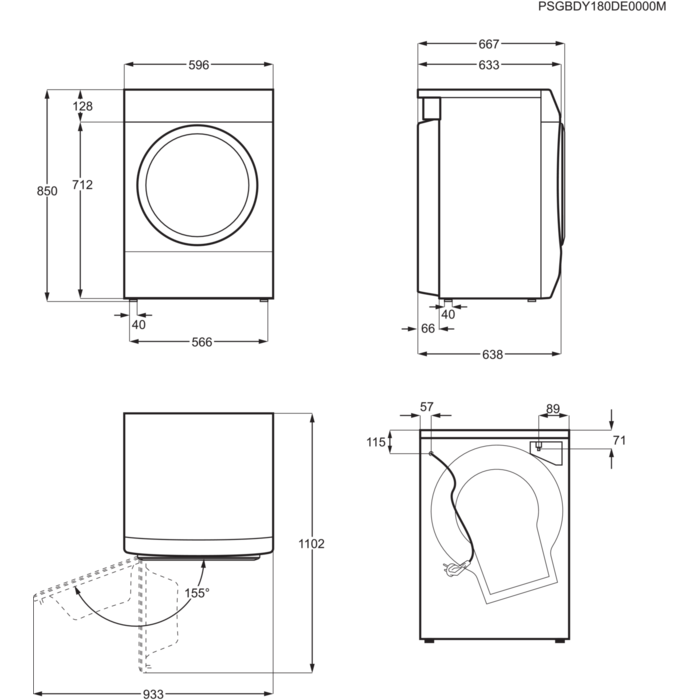 Zanussi ZDC8203P condensdroger met 8 kg laadvermogen, SensorDry vochtigheidssensor, LCD-display en anti-kreukfase in witte uitvoering.