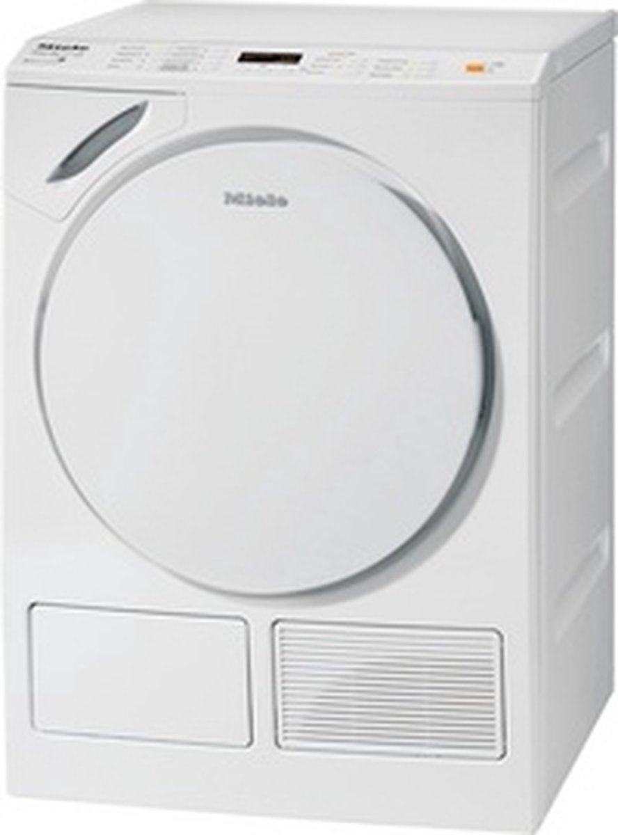 Miele T 9747 WP warmtepompdroger 7 kg met PerfectDry en SoftCare-trommel in witte uitvoering.