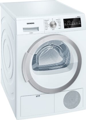 De Siemens iQ500 WT46G400NL condensdroger met 8 kg laadvermogen, autoDry, softDry trommelsysteem en SuperKort 40. Betrouwbaar, stil en zorgvuldig drogen
