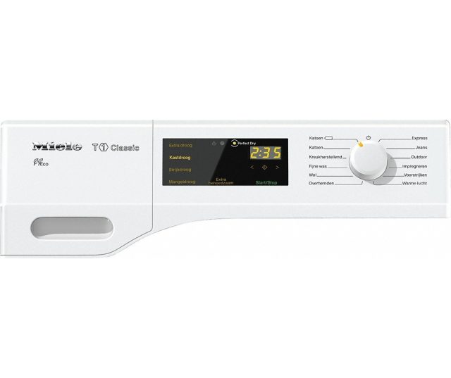 Miele TDB130WP Eco warmtepompdroger 7 kg met PerfectDry en SoftCare-trommel.
