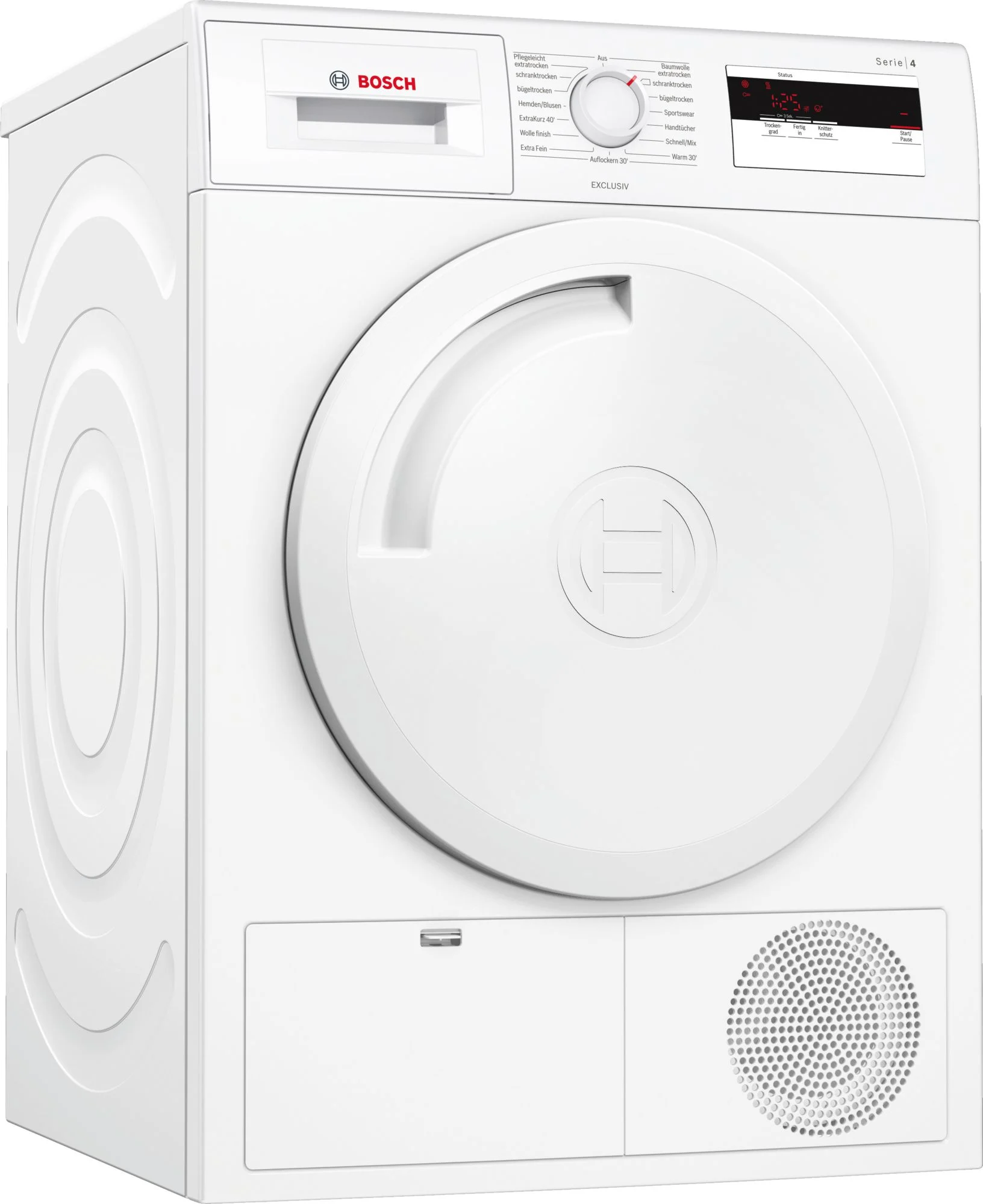 Bosch Serie 4 WTH83081 warmtepompdroger met 7 kg laadvermogen, AutoDry, SensitiveDrying System en EasyClean-filter. Energiezuinig en zorgvuldig drogen.