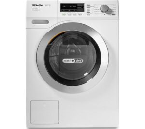 De Miele WT1 WTZH130 WPM was-droogcombinatie met 8 kg wassen, 5 kg drogen, TwinDos, PowerWash 2.0, SteamCare en 1600 toeren. Premium wassen en drogen in één apparaat.