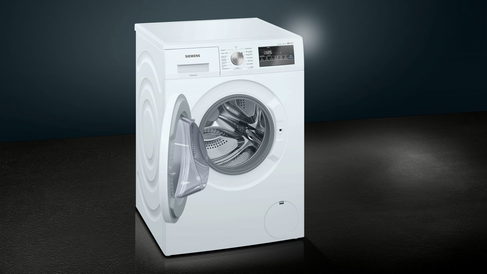 Siemens iQ300 WM14N140 wasmachine met 6 kg laadvermogen, 1400 toeren, iQdrive, speedPack L en aquaStop.
