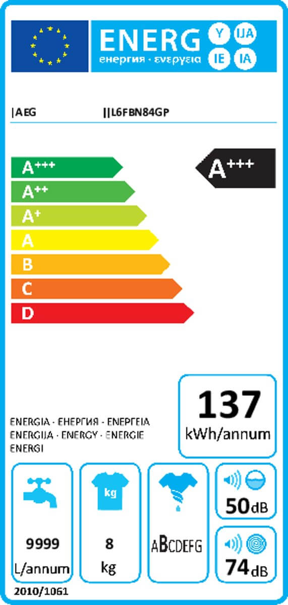 De AEG 6000 ProSense L6FBN84GP wasmachine met 8 kg laadvermogen, ProSense®, SoftPlus, ÖKOInverter motor en 1400 toeren. Energiezuinig, stil en perfect voor dagelijks gebruik.