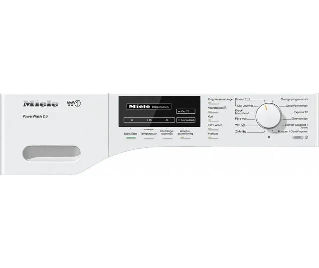 Miele W1 WKF 121 WCS wasmachine 8 kg met 1600 toeren, PowerWash en QuickPowerWash.