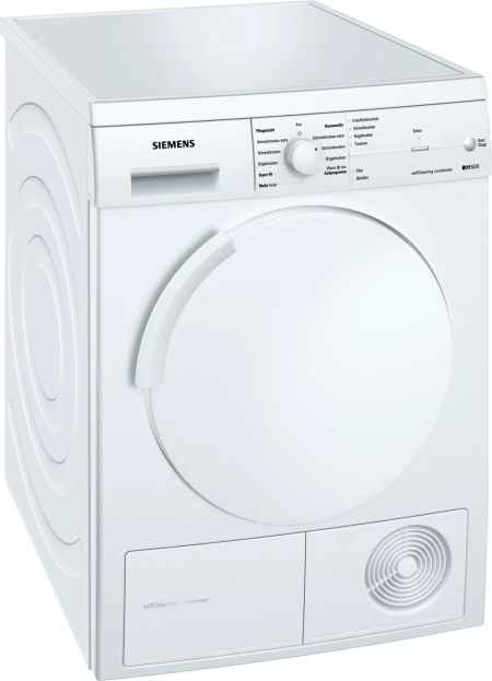Siemens iQ300 WT44W161 warmtepompdroger 7 kg met SelfCleaning Condenser en automatische vochtmeting.