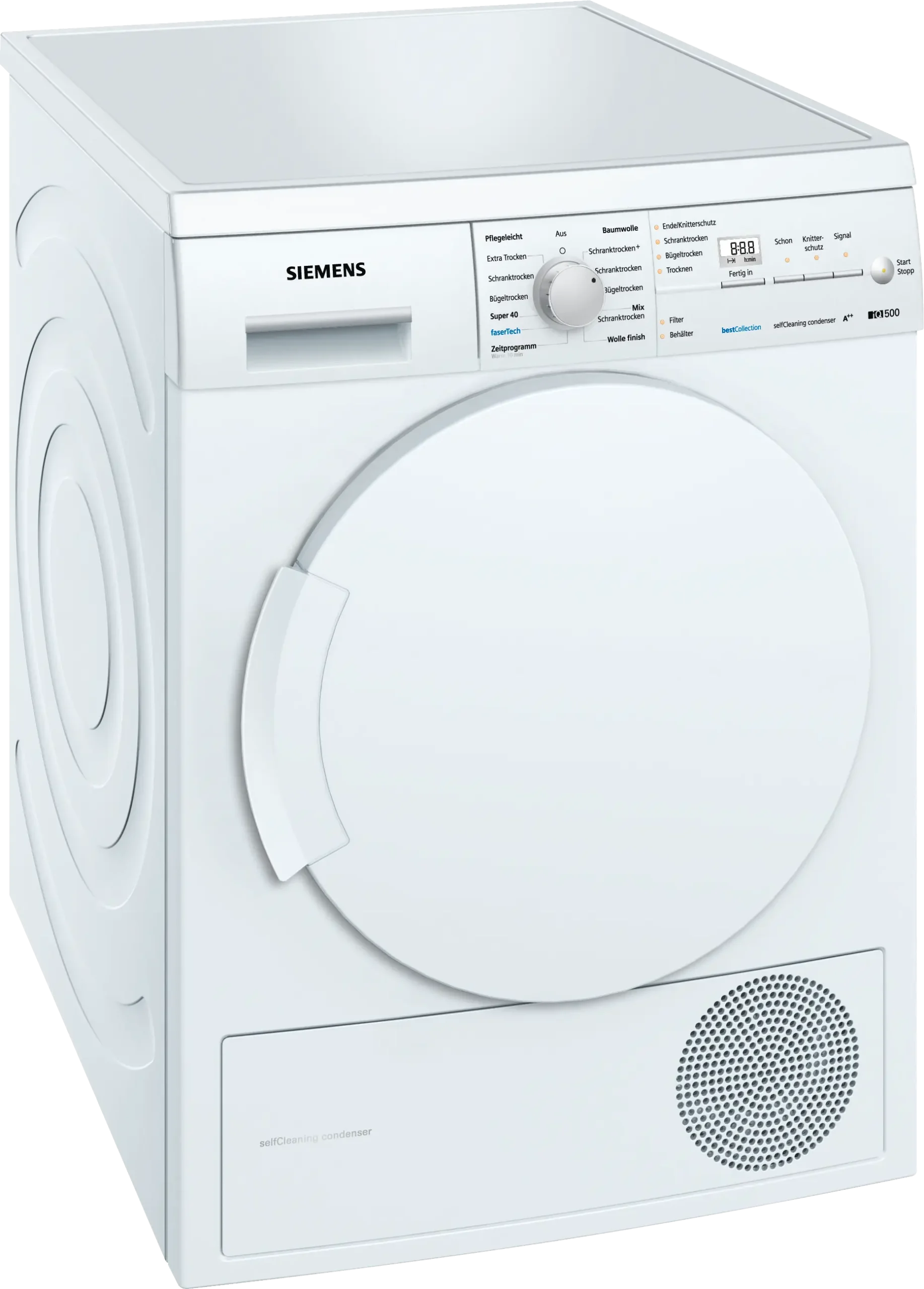 Siemens iQ500 WT44W3G1 warmtepompdroger 7 kg met SelfCleaning Condenser en autoDry.