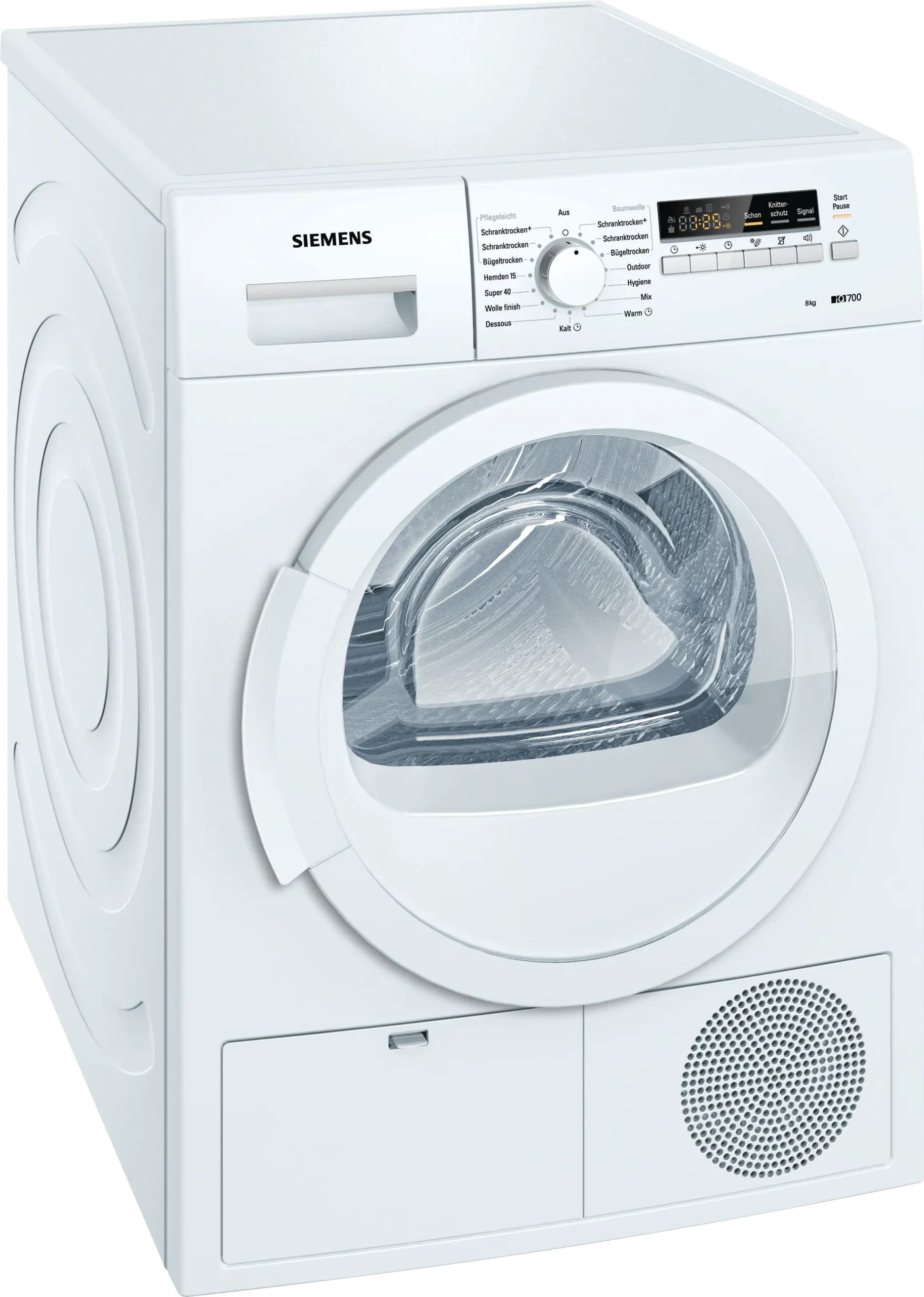Siemens WT46B200 condensdroger 8 kg met autoDry, softDry-trommel en 40 minuten snelprogramma.