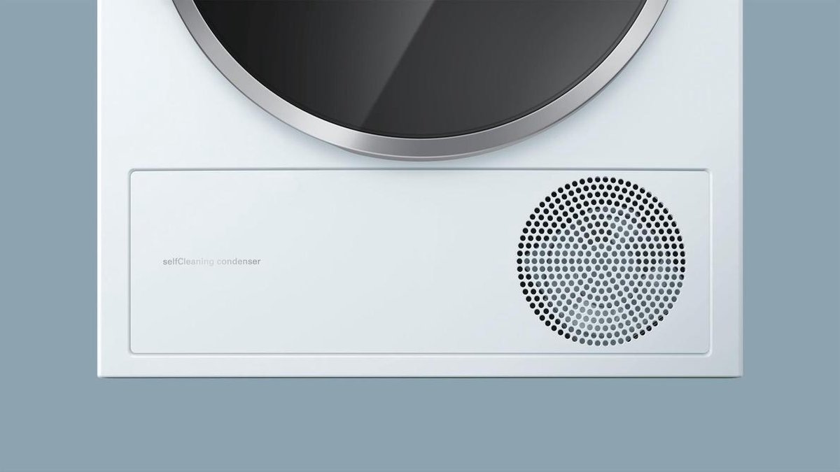 Siemens iQ800 WT47Y700NL witte warmtepompdroger 8 kg met SelfCleaning Condenser en TFT-display
