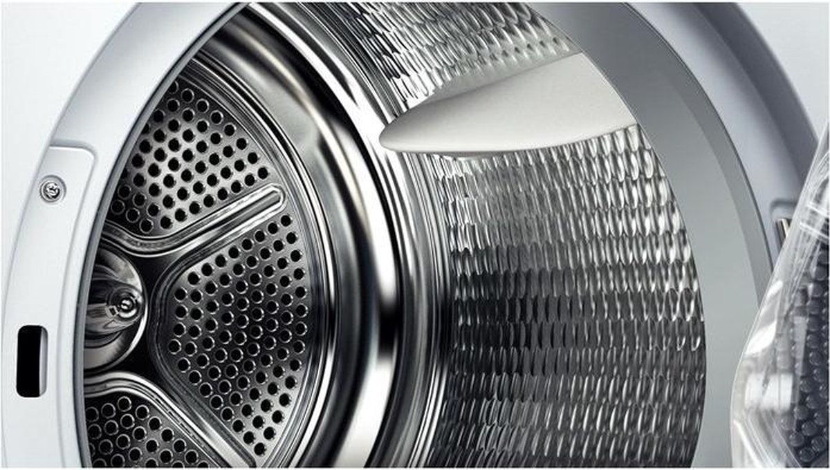 Siemens iQ800 WT47Y700NL witte warmtepompdroger 8 kg met SelfCleaning Condenser en TFT-display